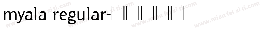 myala regular字体转换